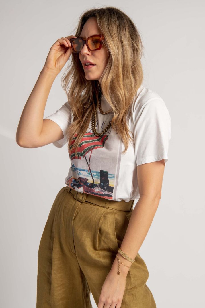 Victoria Lee - Zimmermann - Highwaisted Belted Wide Leg Pant in Khaki Green