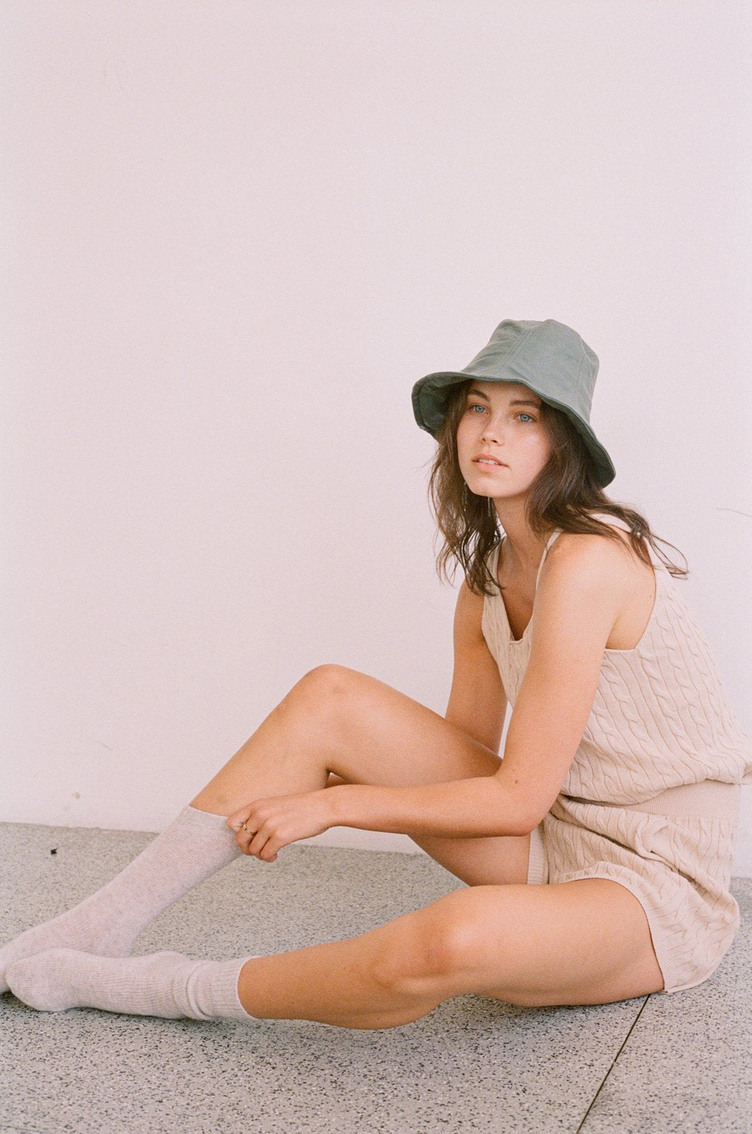 Wellington Factory - Vegan Leather Hat, Cadet Blue - Worn For Good