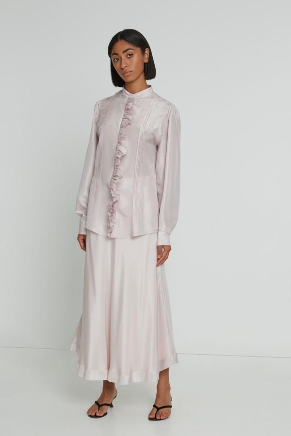 Maggie Marilyn - Let's Be Honest Silk Shirt in Ballerina Pink