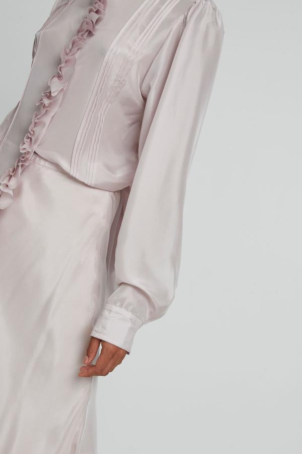 Maggie Marilyn - Let's Be Honest Silk Shirt in Ballerina Pink
