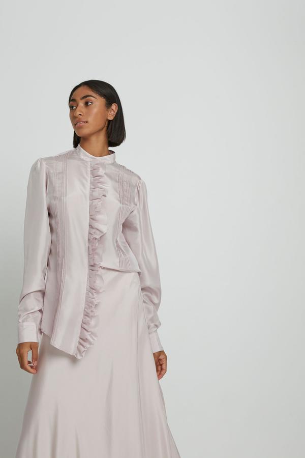 Maggie Marilyn - Let's Be Honest Silk Shirt in Ballerina Pink