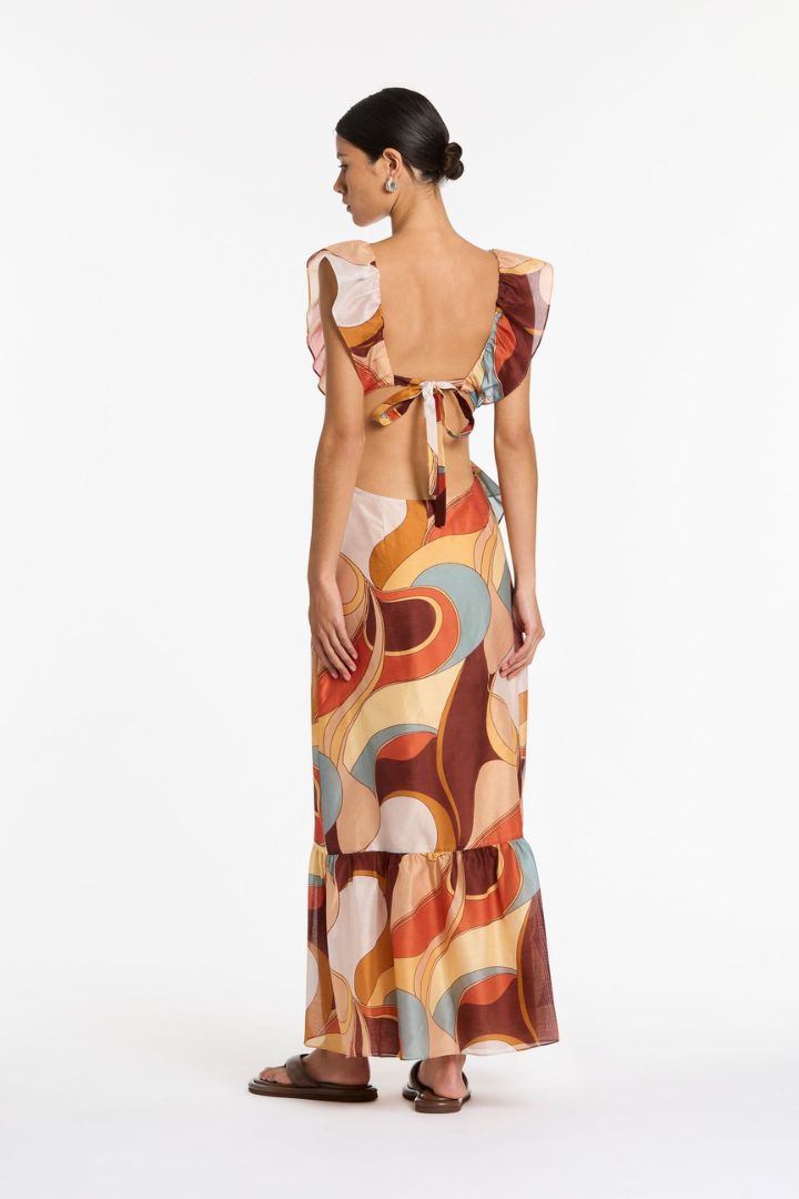 SIR. - Vista Frill Midi Dress