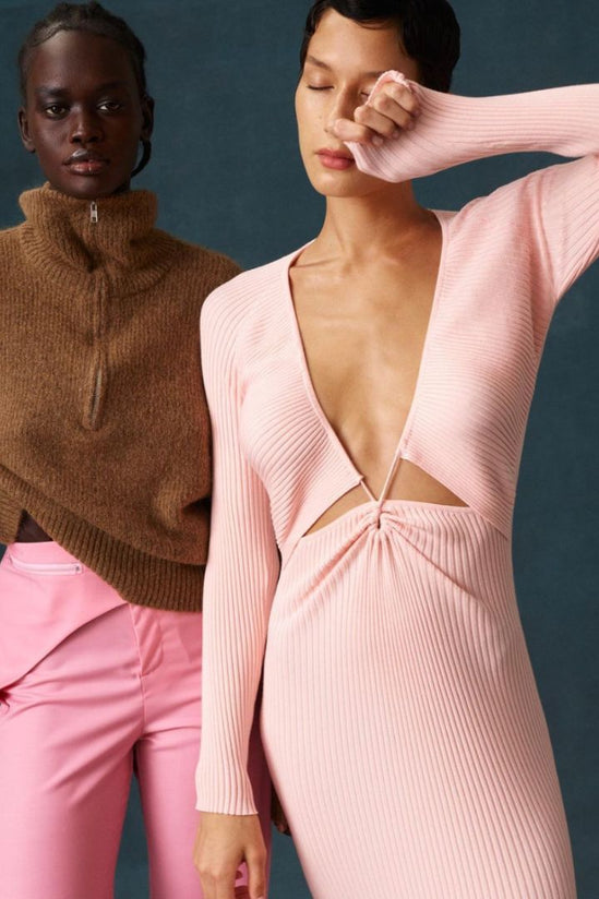 Wynn Hamlyn - Linda Knit Dress in Baby Pink