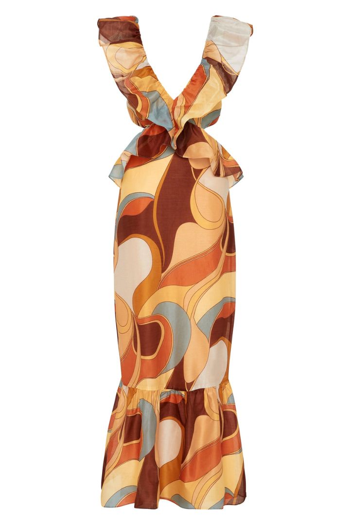 SIR. - Vista Frill Midi Dress