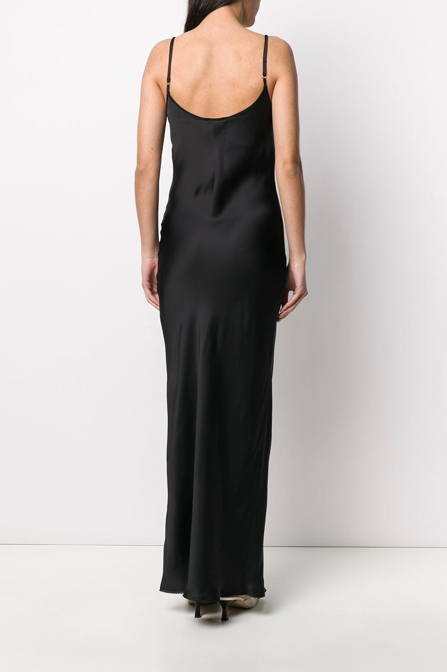 Paris Georgia -  Phoebe Sateen Slip Dress, Black - Worn For Good
