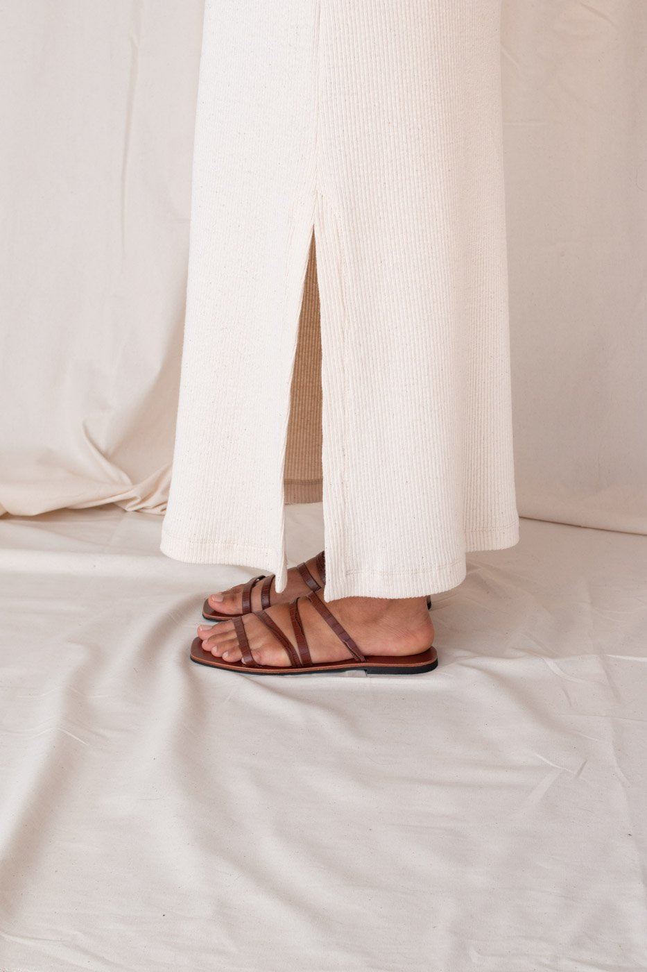 Nelson Made - Myra Slide, Choc Croc - Worn For Good