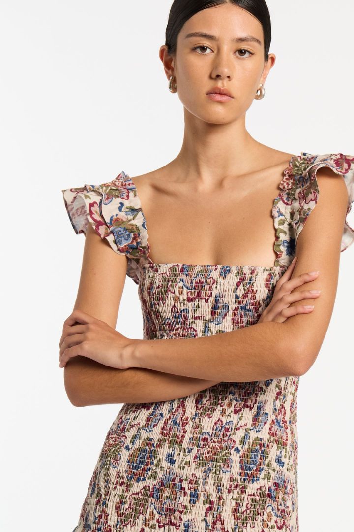 SIR. - Bettina Shirred Mini Dress