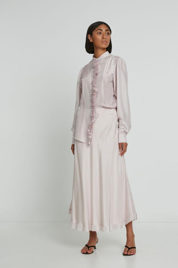 Maggie Marilyn - Let's Be Honest Silk Shirt in Ballerina Pink