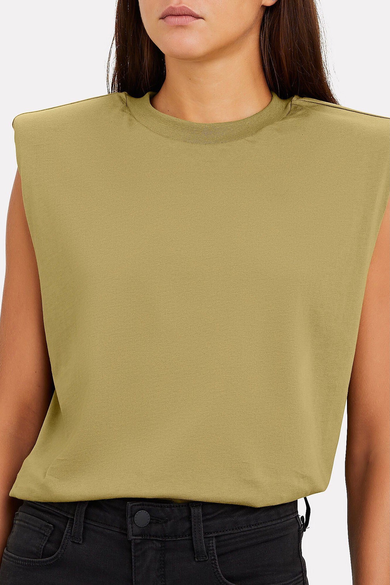 Les Coyotes Des Paris - Devon Padded Muscle Shirt, Khaki - Worn For Good