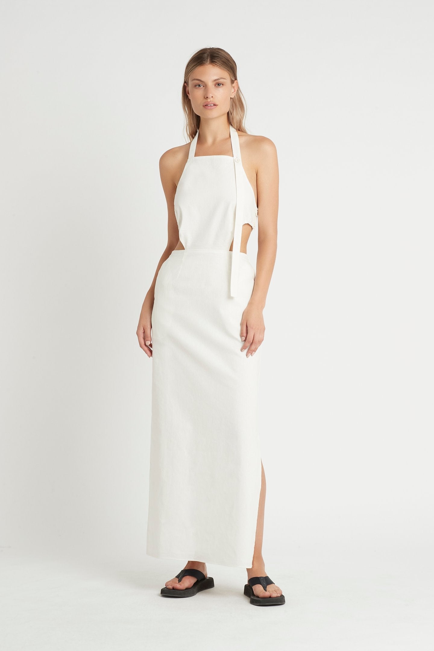 SIR. - Martine Halter Dress, White - Worn For Good