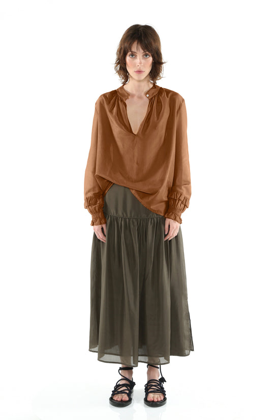 Bird and Knoll - Chiara Shirt, Cafe - Worn For Good