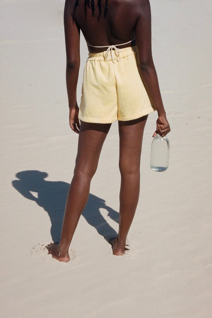 Terry Towelling - Estate Short, Sunflower - Worn For Good