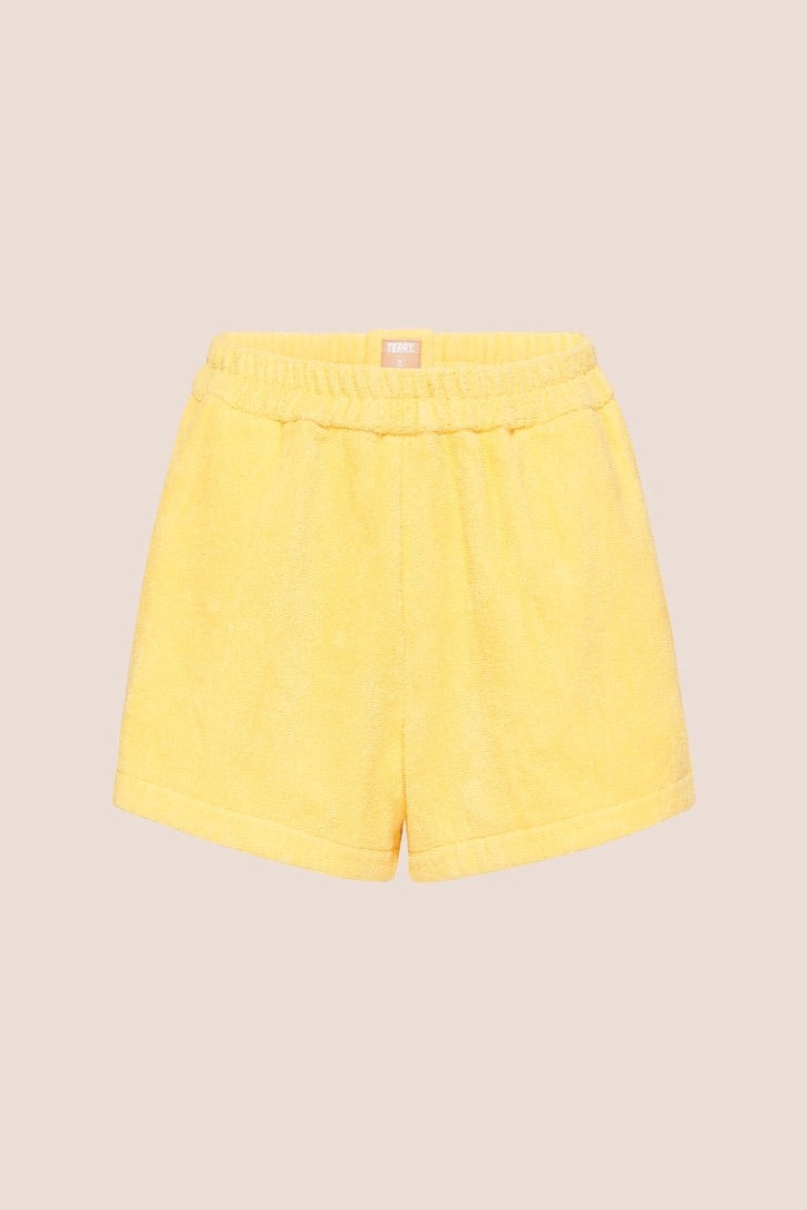 Terry Towelling - Estate Short, Sunflower - Worn For Good