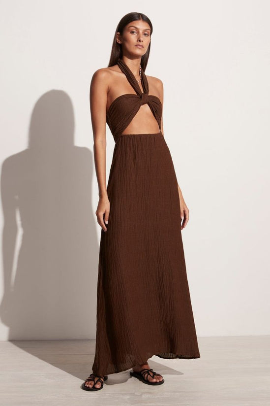 Faithfull The Brand - Halona Maxi Dress in Chocolate