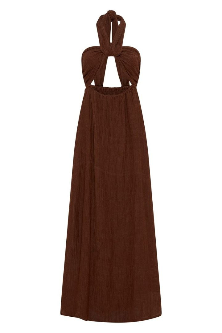 Faithfull The Brand - Halona Maxi Dress in Chocolate