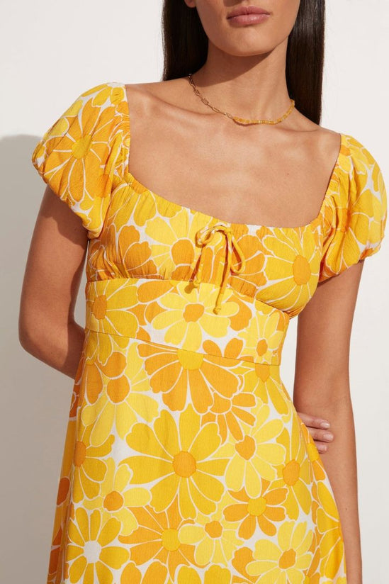 Faithfull The Brand - Lovita Mini Dress Canaria in Floral Marigold