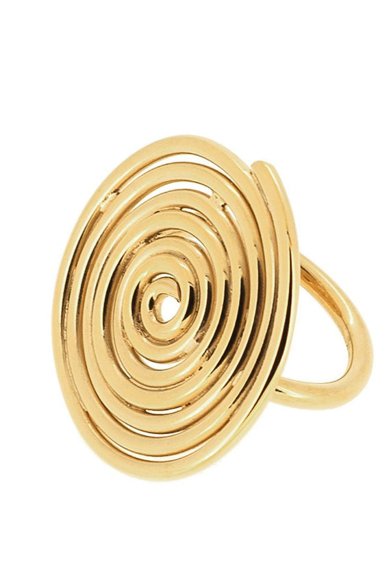 Holly Ryan - 18ct Gold-Plated Sterling Silver Econo Spiral Ring - 25mm diameter