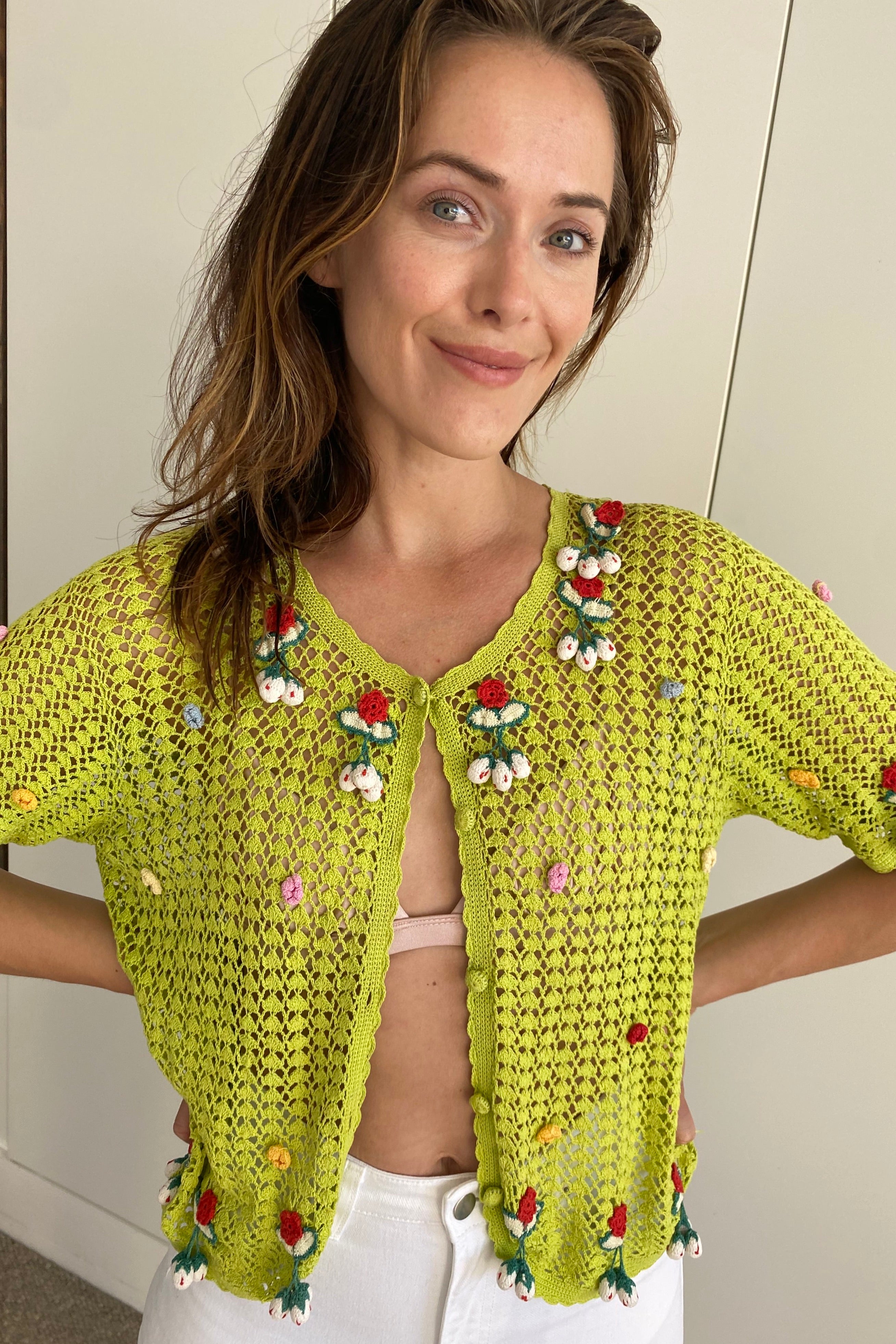 Green Vintage Crochet Top