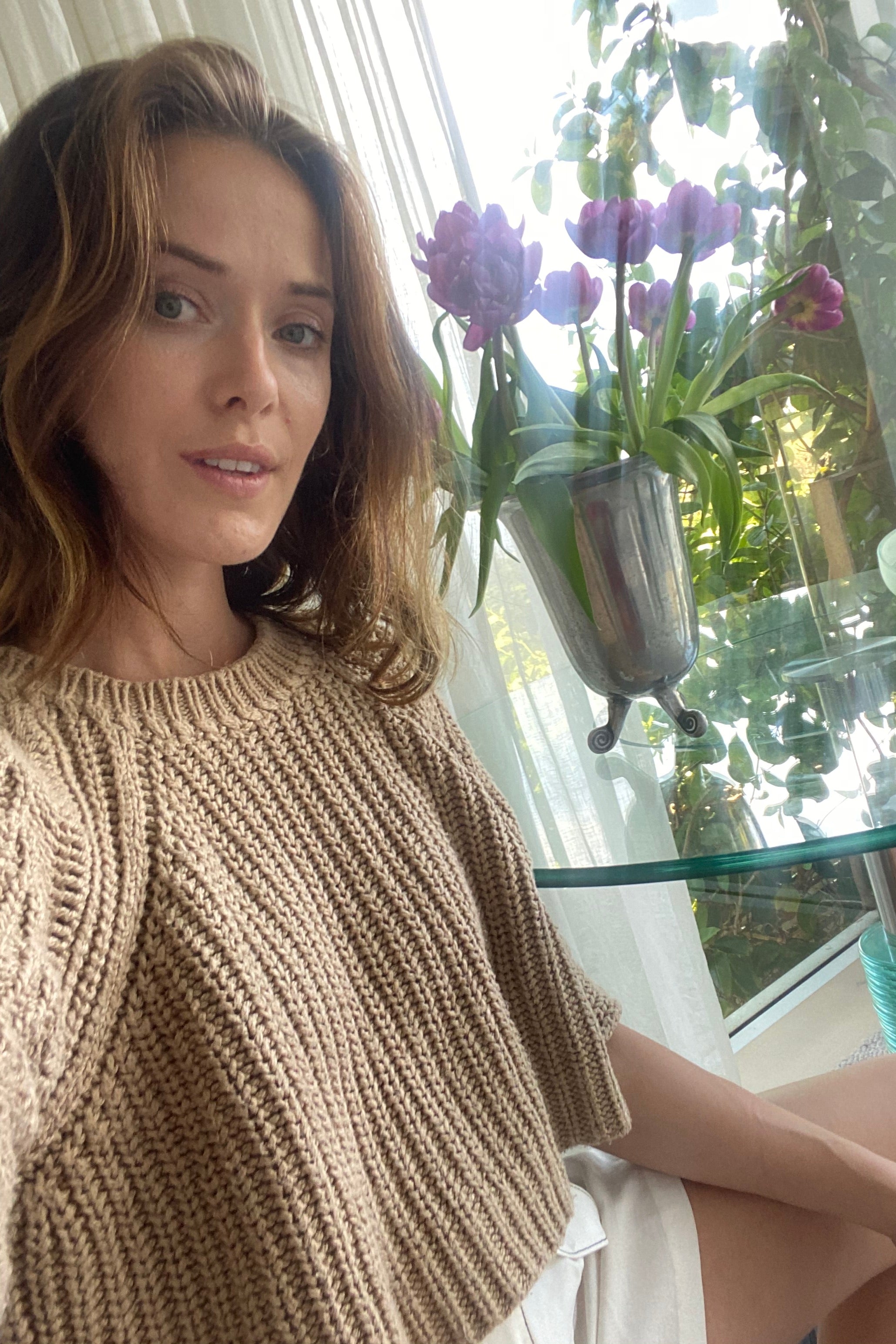 Chloe Soft Brown Knit Crop