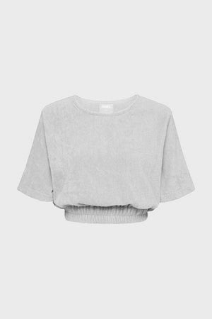 Terry Towelling - Capri Top in Wheat