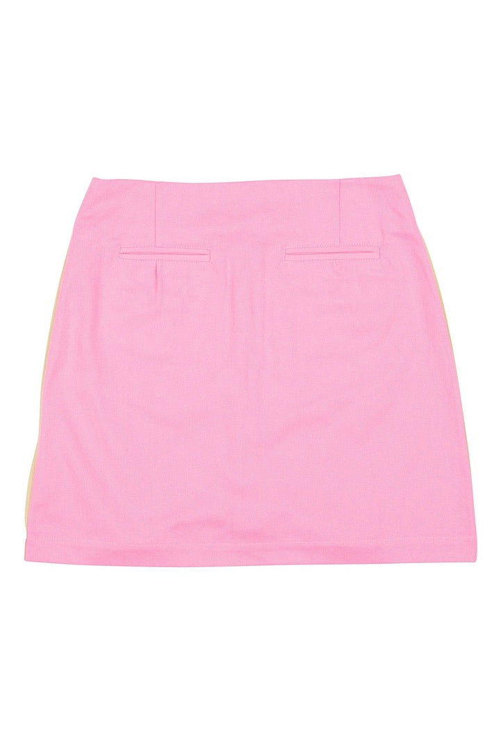 Emma Mulholland on Holiday - Kokomo Skirt, Contrast Pink and Cream - Worn For Good