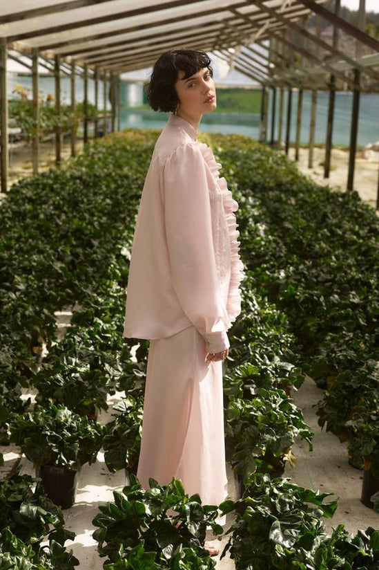 Maggie Marilyn - Let's Be Honest Silk Shirt in Ballerina Pink