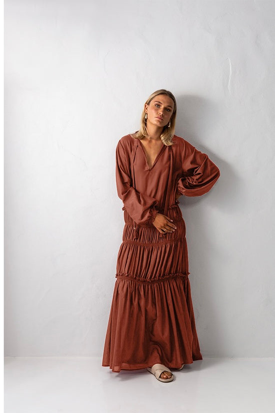 Nat from Bird & Knoll - Margeaux Dress, Cinnamon - Worn For Good