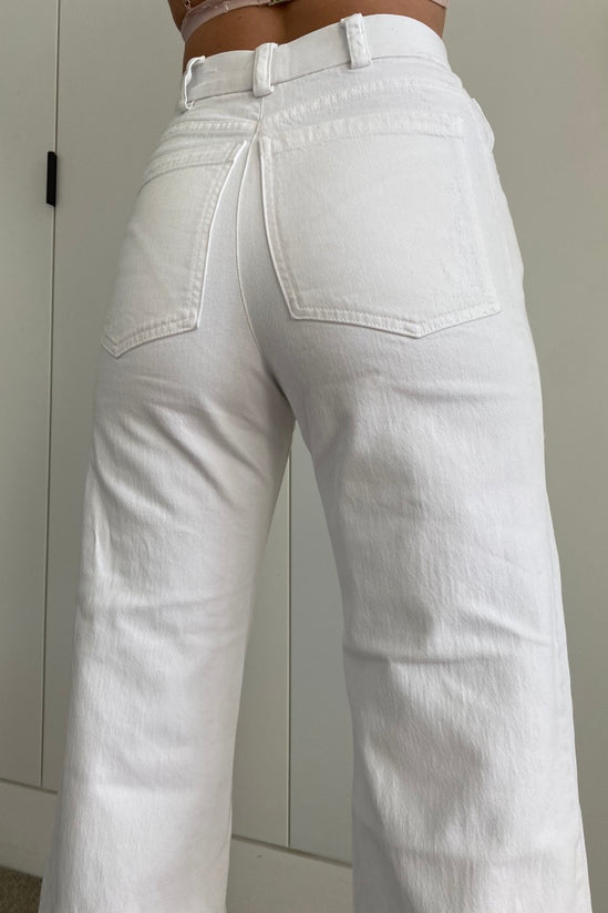 Rachel Comey White Wide Leg Denim Jean