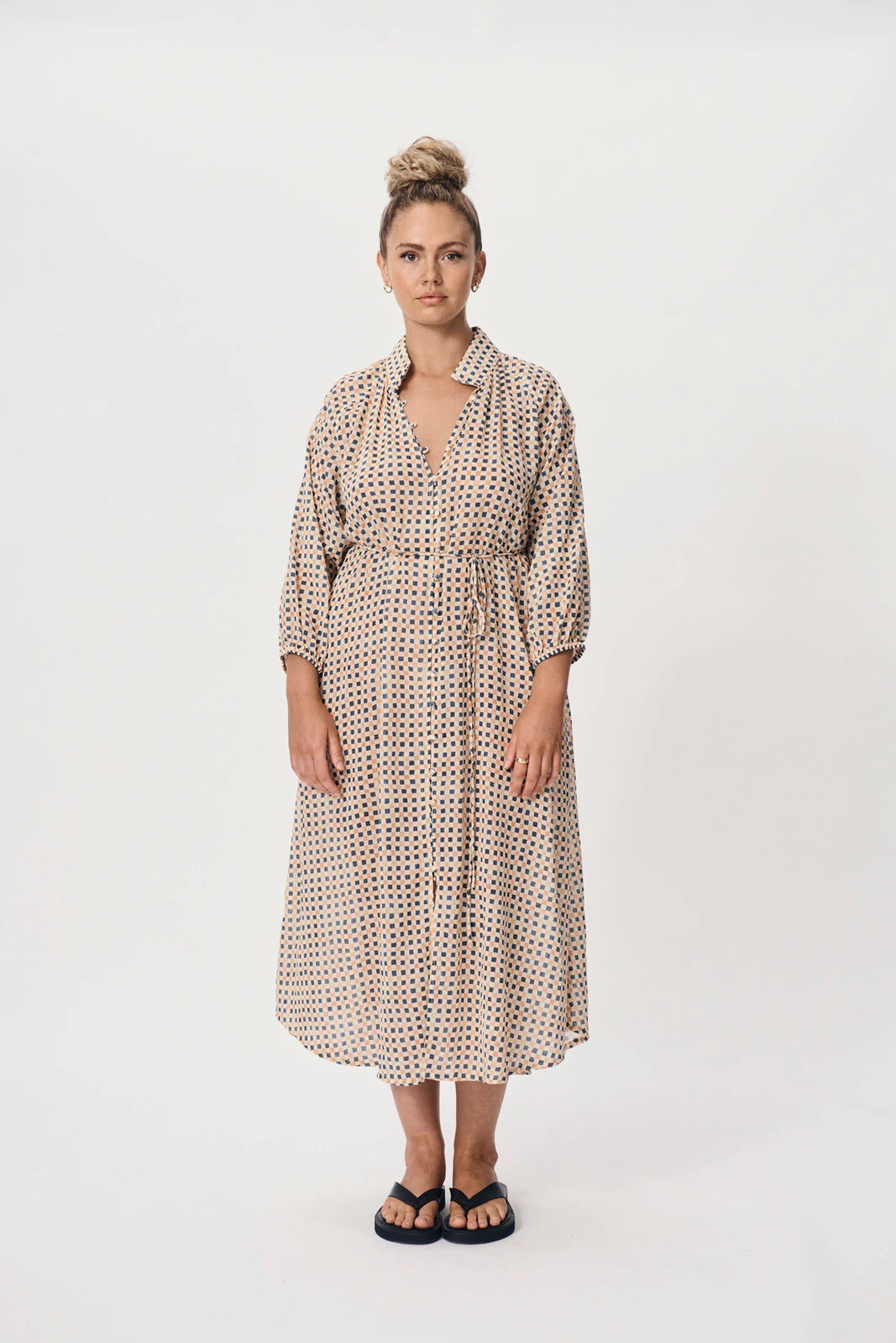 Rowie the Label - Amy Organic Midi Dress, Jasper - Worn For Good