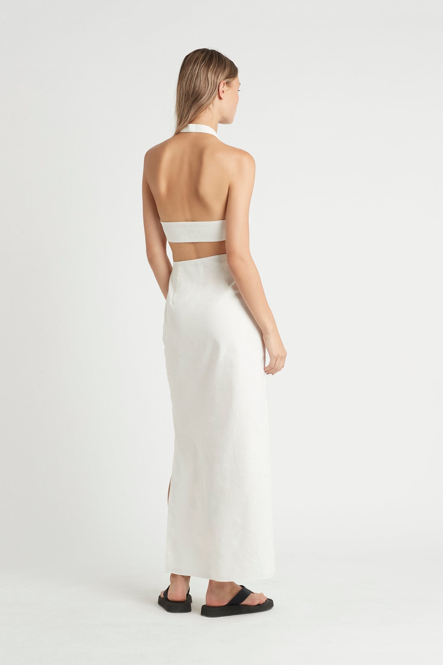 SIR. - Martine Halter Dress, White - Worn For Good