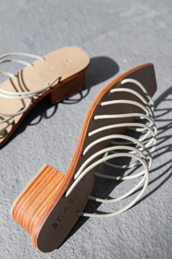 St Agni - Ines Sandal in Milk