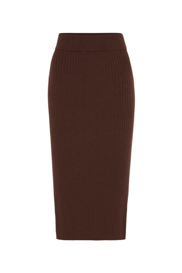 St Agni - Lia Knit Skirt in Cocoa