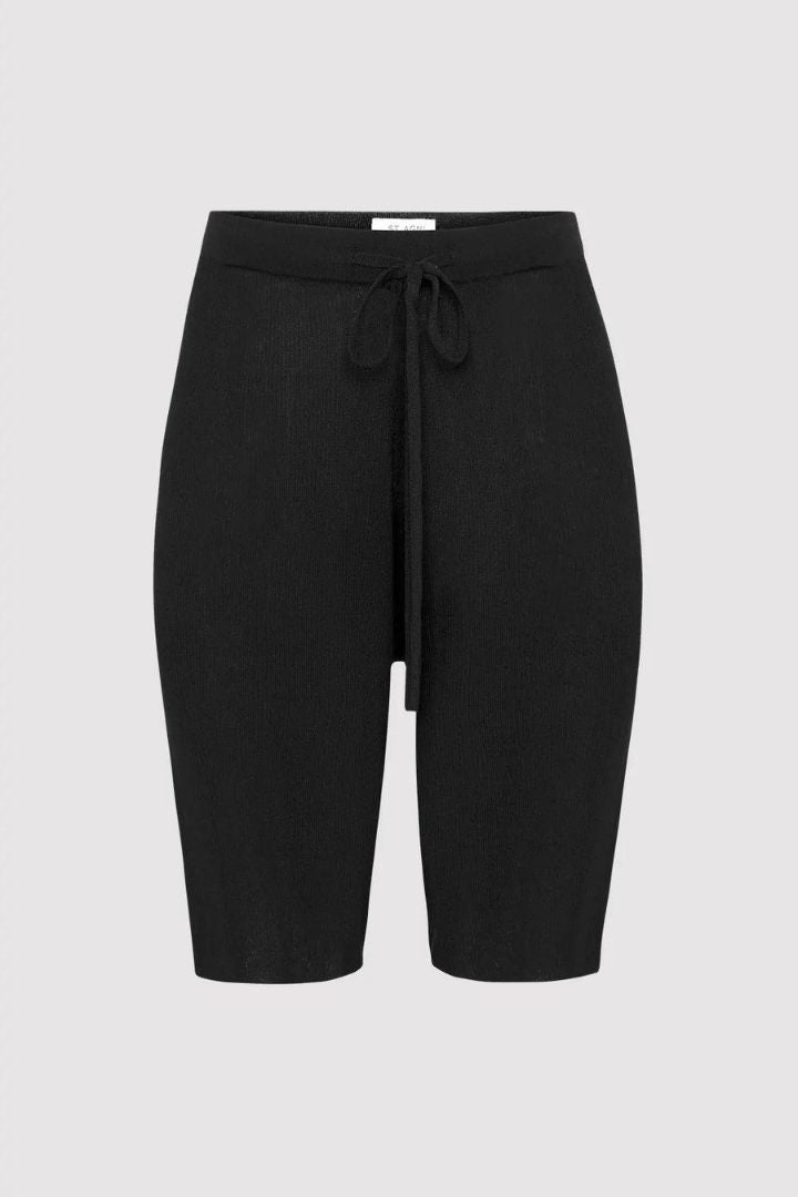 St Agni - Zola Knit Long Shorts in Black