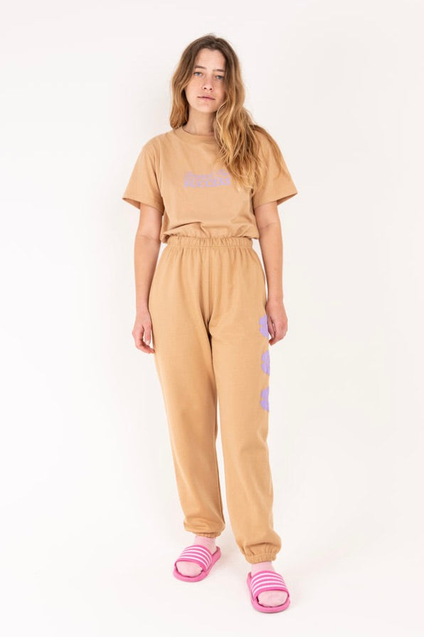 Emma Mulholland on Holiday - Success Tee, Sand - Worn For Good