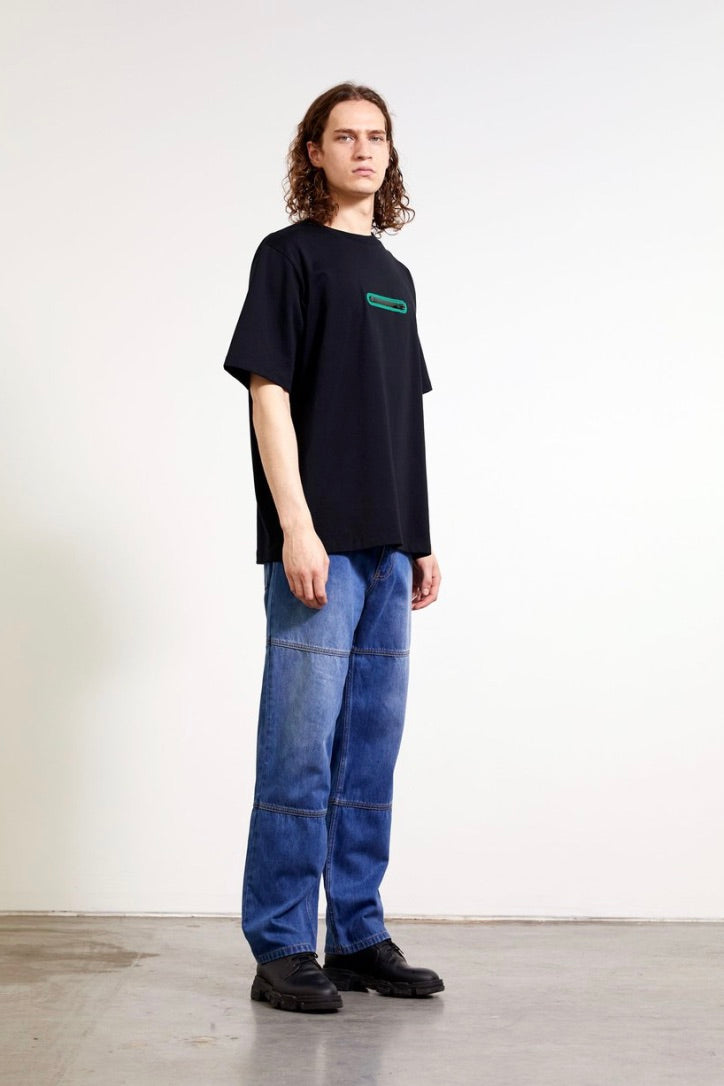 Wynn Hamlyn - Zipper T Shirt, Black - Worn For Good