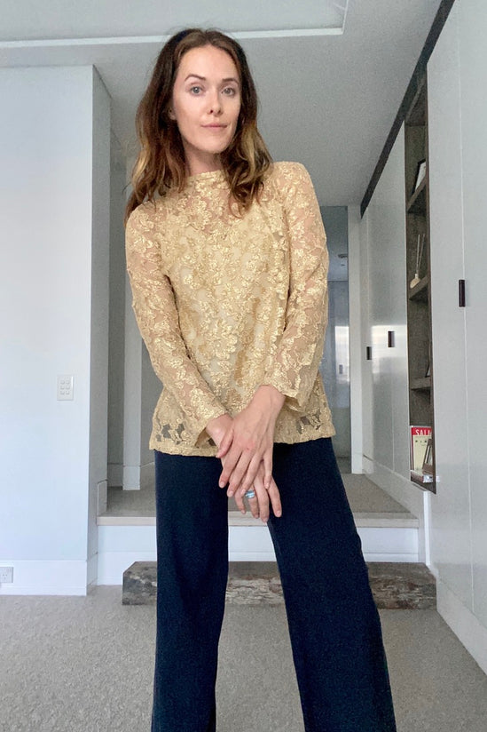 Vintage Gold Long Sleeve Top
