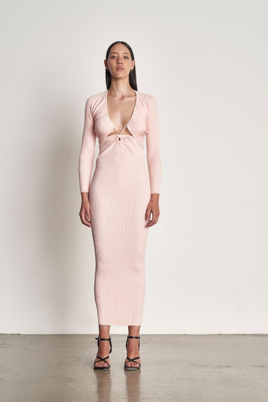 Wynn Hamlyn - Linda Knit Dress in Baby Pink