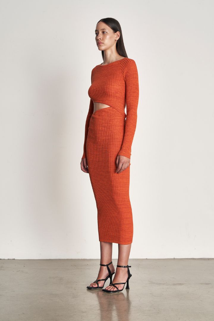 Wynn Hamlyn - Origami Dress in Rosso Melange