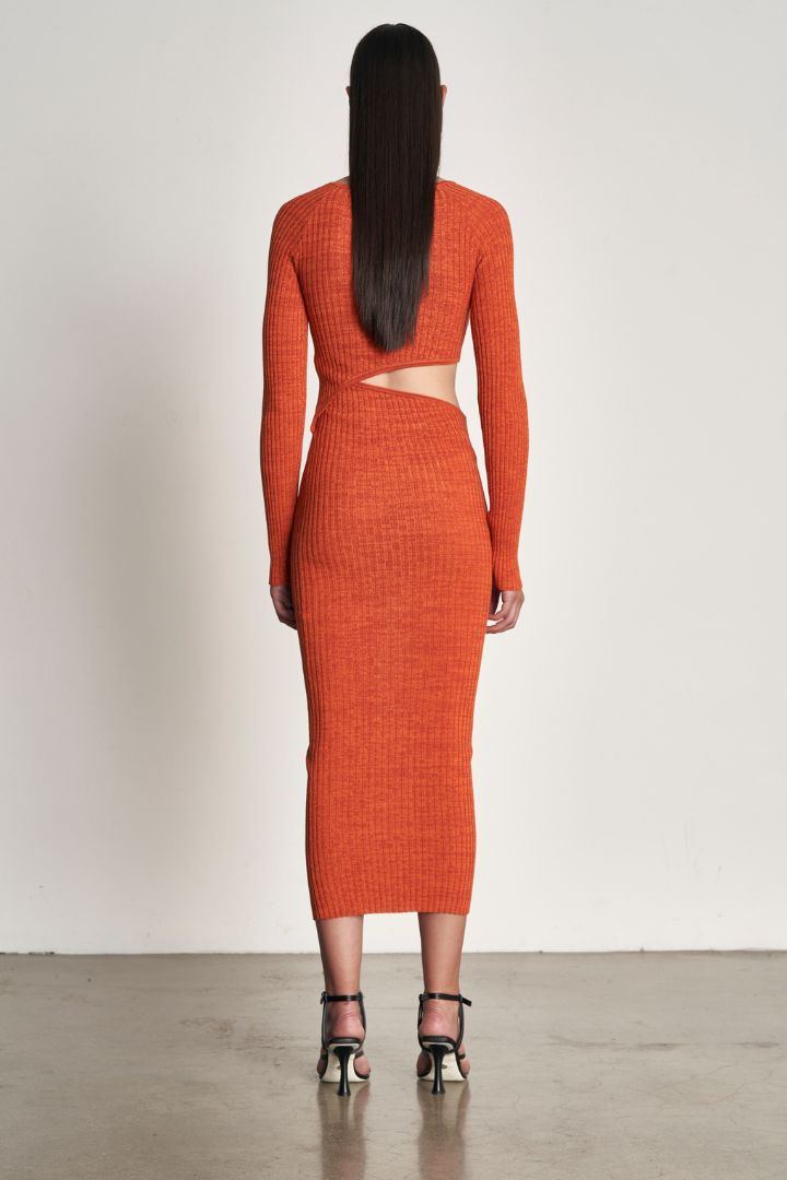 Wynn Hamlyn - Origami Dress in Rosso Melange