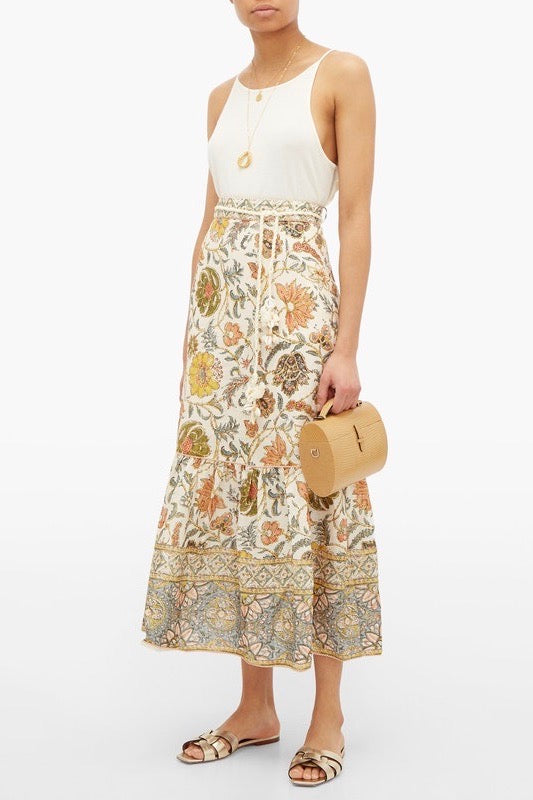 Zimmermann -  Edie Long Skirt, Floral - Worn For Good