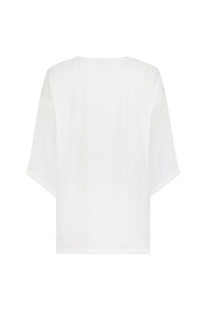 Zulu & Zephyr	- White Flax Linen Top