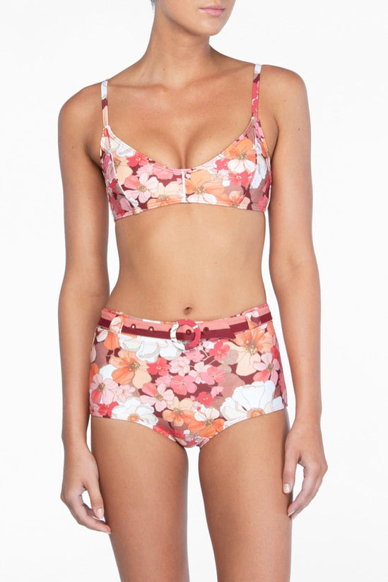 Peony - Piped Bikini Bralette in Wallflower