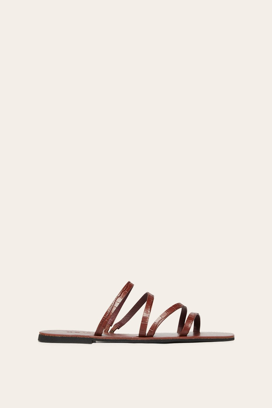 Nelson Made - Myra Slide, Choc Croc - Worn For Good