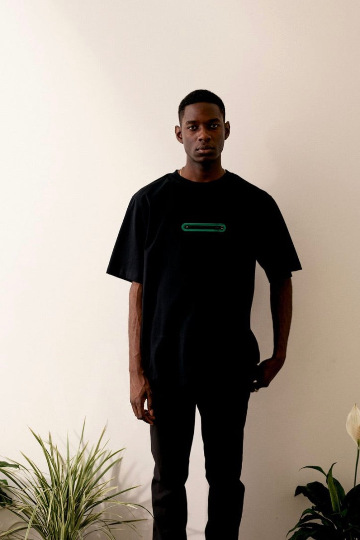 Wynn Hamlyn - Zipper T Shirt, Black - Worn For Good