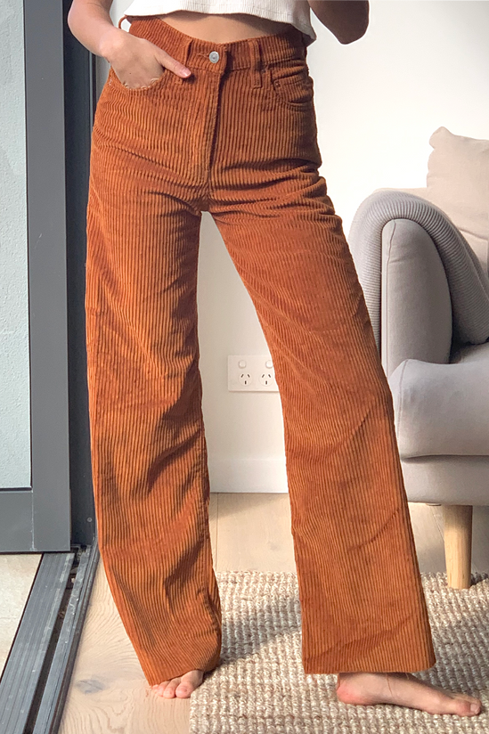 Levi's - Ribcage Wide Leg Cord Pants, Brown - Worn For Good